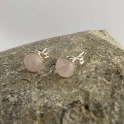 Rose Quartz Studs 3 Rose Quartz Studs 3