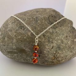 Orange Malachite Necklace and Earrings Set 3 Orange Malachite Necklace and Earrings Set 3