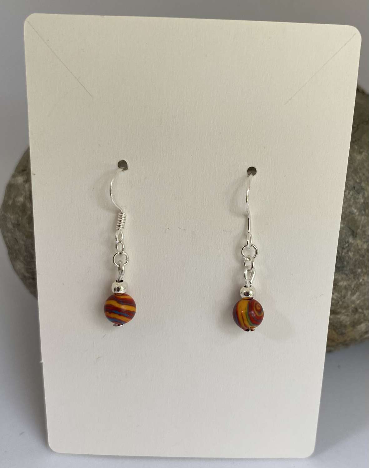 Orange Malachite Necklace and Earrings Set Orange Malachite Necklace and Earrings Set