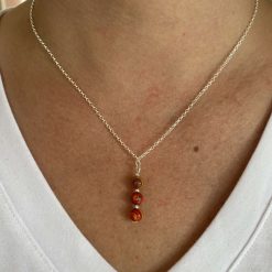Orange Malachite Necklace and Earrings Set 2 Orange Malachite Necklace and Earrings Set 2