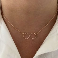 Rose Gold Circle Link Necklace