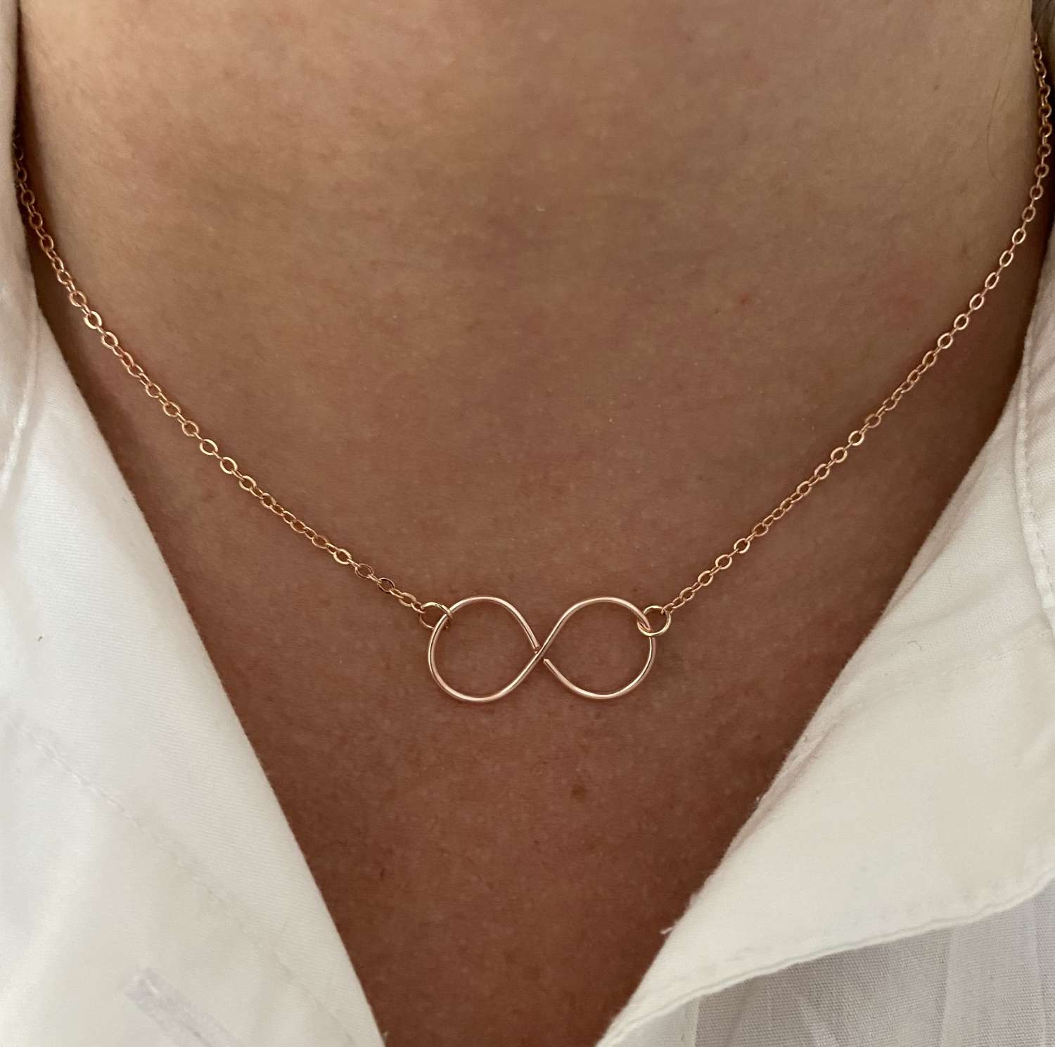 Rose Gold Circle Link Necklace Rose Gold Circle Link Necklace