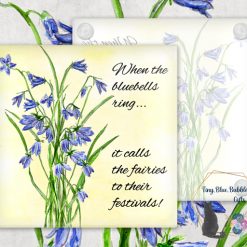 Bluebell glass coaster - choice of background 5 Bluebell glass coaster - choice of background 5