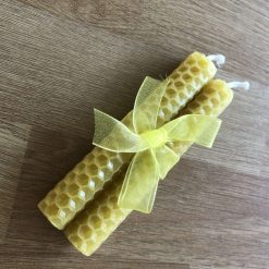 Tiny beeswax prayer candles