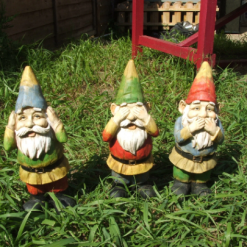 Latex mould / mold Set for Hear, See and Speak-No-Evil Gnomes.