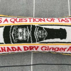 Canada Ginger Ale Hand Sewn Cushion from Vintage Bar Towel