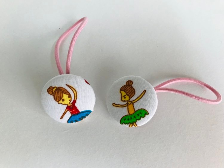 Handmade ballerina/ballet print button bobbles Handmade ballerina/ballet print button bobbles