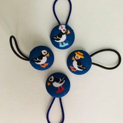 Handmade yoga pose print button bobbles