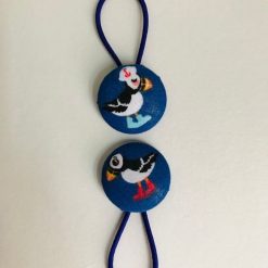 Handmade puffin print button bobbles 1 Handmade puffin print button bobbles 1