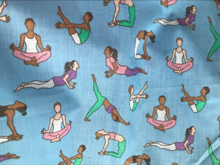 Handmade yoga pose print button bobbles Handmade yoga pose print button bobbles
