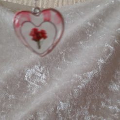 Gloriously unique double heart flower pendant. Free P&P