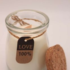 Small Glass Jar Crackle Wick Candle