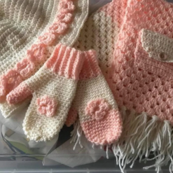 C - Girls Hat,Scarf and Mittens Set