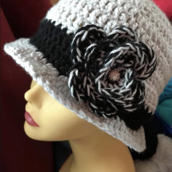 C - 1920's Cloche Style Crochet Hat