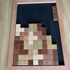 Tetris style wooden wall art