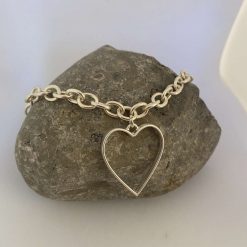 Chunky Silver Heart Necklace 6 Chunky Silver Heart Necklace 6
