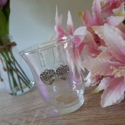 Handmade Tibetan Silver Tree in a Heart Earrings 2