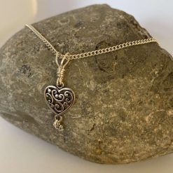 Silver Heart Pendant Necklace 10