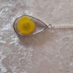 Gloriously unique flower teardrop pendant.  Free P&P