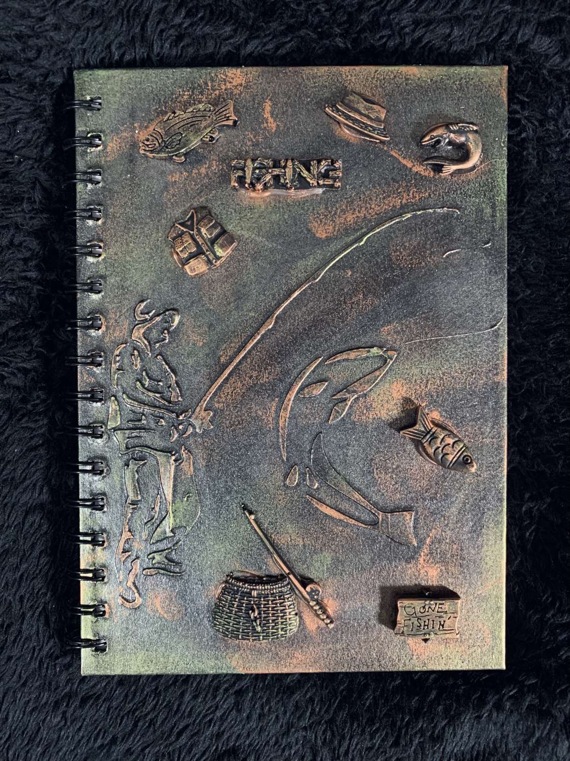 Handmade Fishing Hardback Notebook Handmade Fishing Hardback Notebook