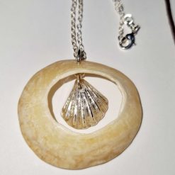 Fine Silver & Shell pendant