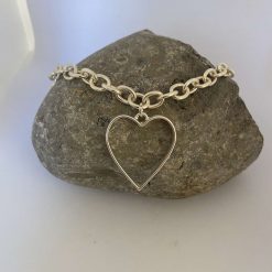 Chunky Silver Heart Necklace 4 Chunky Silver Heart Necklace 4
