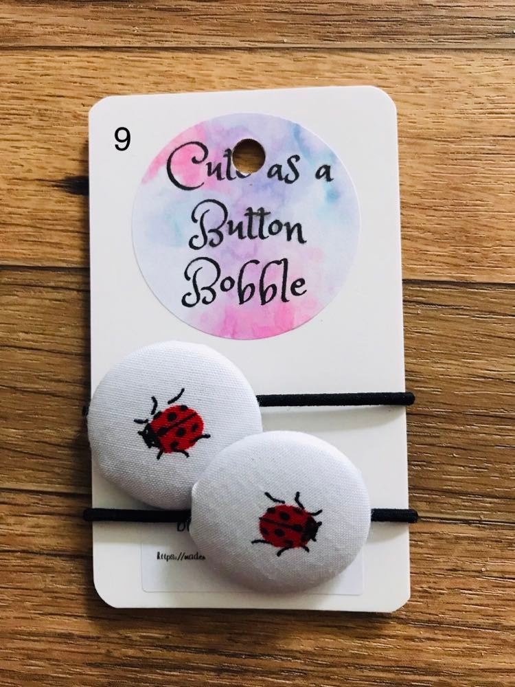 Handmade Button Bobble Hair Ties- Party Bag Bundle Handmade Button Bobble Hair Ties- Party Bag Bundle