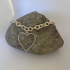 Chunky Silver Heart Necklace 5 Chunky Silver Heart Necklace 5