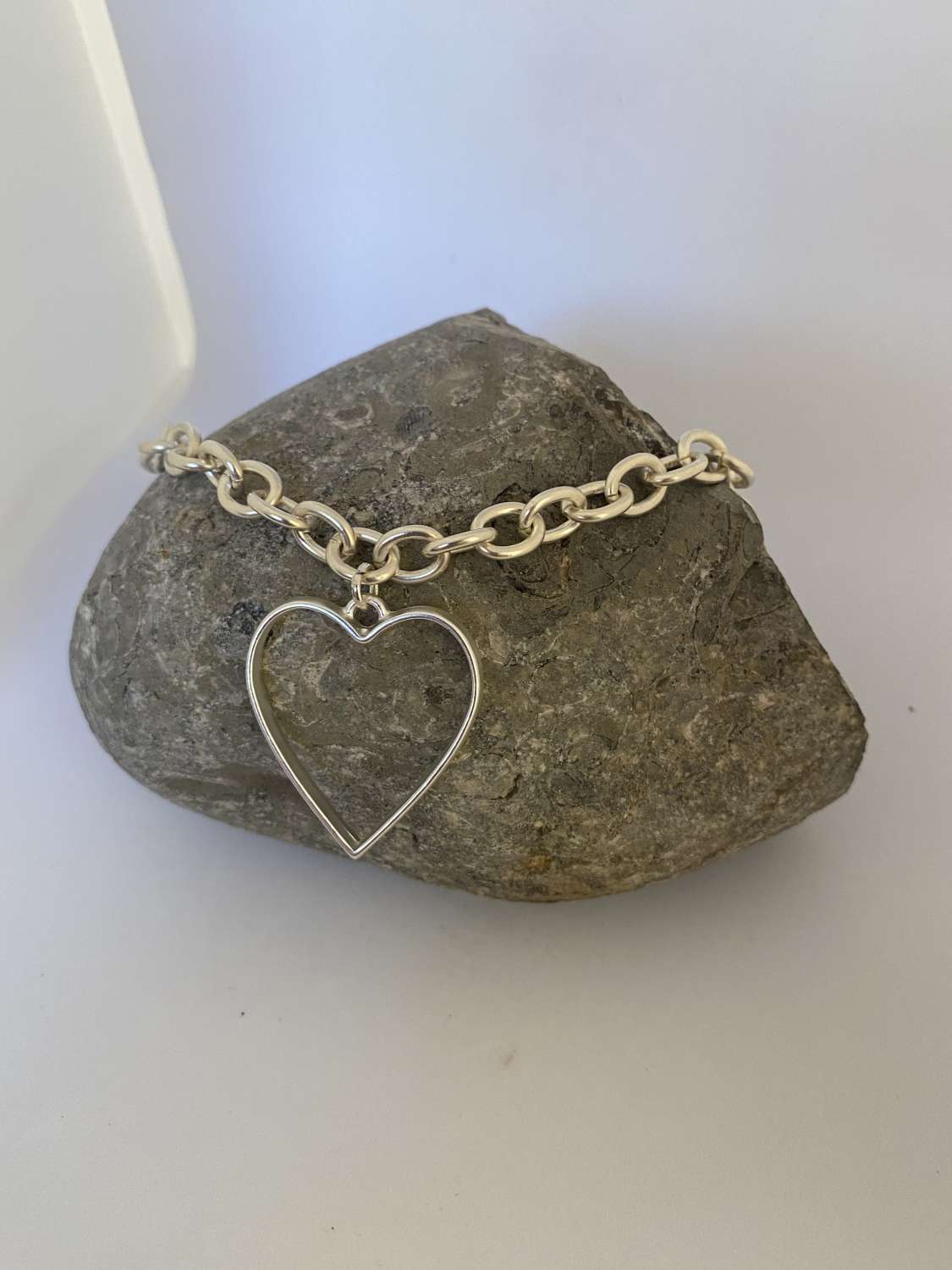 Chunky Silver Heart Necklace Chunky Silver Heart Necklace