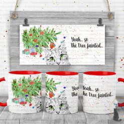 Christmas Cat tree fainted mug