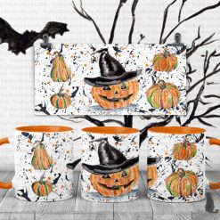 Pumpkins mug and coaster
