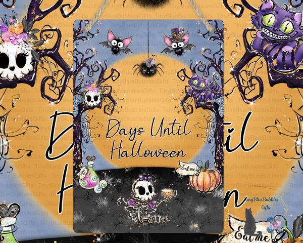 Halloween countdown board Boo Halloween countdown board Boo