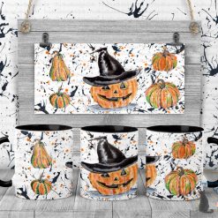 Pumpkins mug and coaster 1