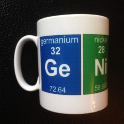 GENIUS Mug with Chemical Symbols periodic table mug