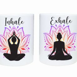 Yoga pose mug Slow Down Just Breathe yoga mug gift