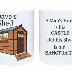 Personalised A Man's home is his castle Man Shed man Cave mug gift