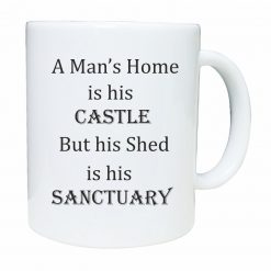 Personalised A Man's home is his castle Man Shed man Cave mug gift 2