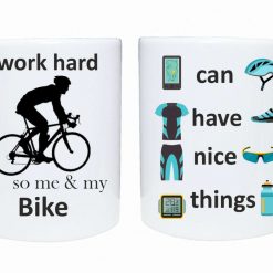 Cycling lover mug gift burn fat male female cyclist not fuel design