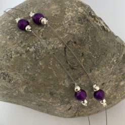 Double Strand Purple Bead Necklace 2 Double Strand Purple Bead Necklace 2