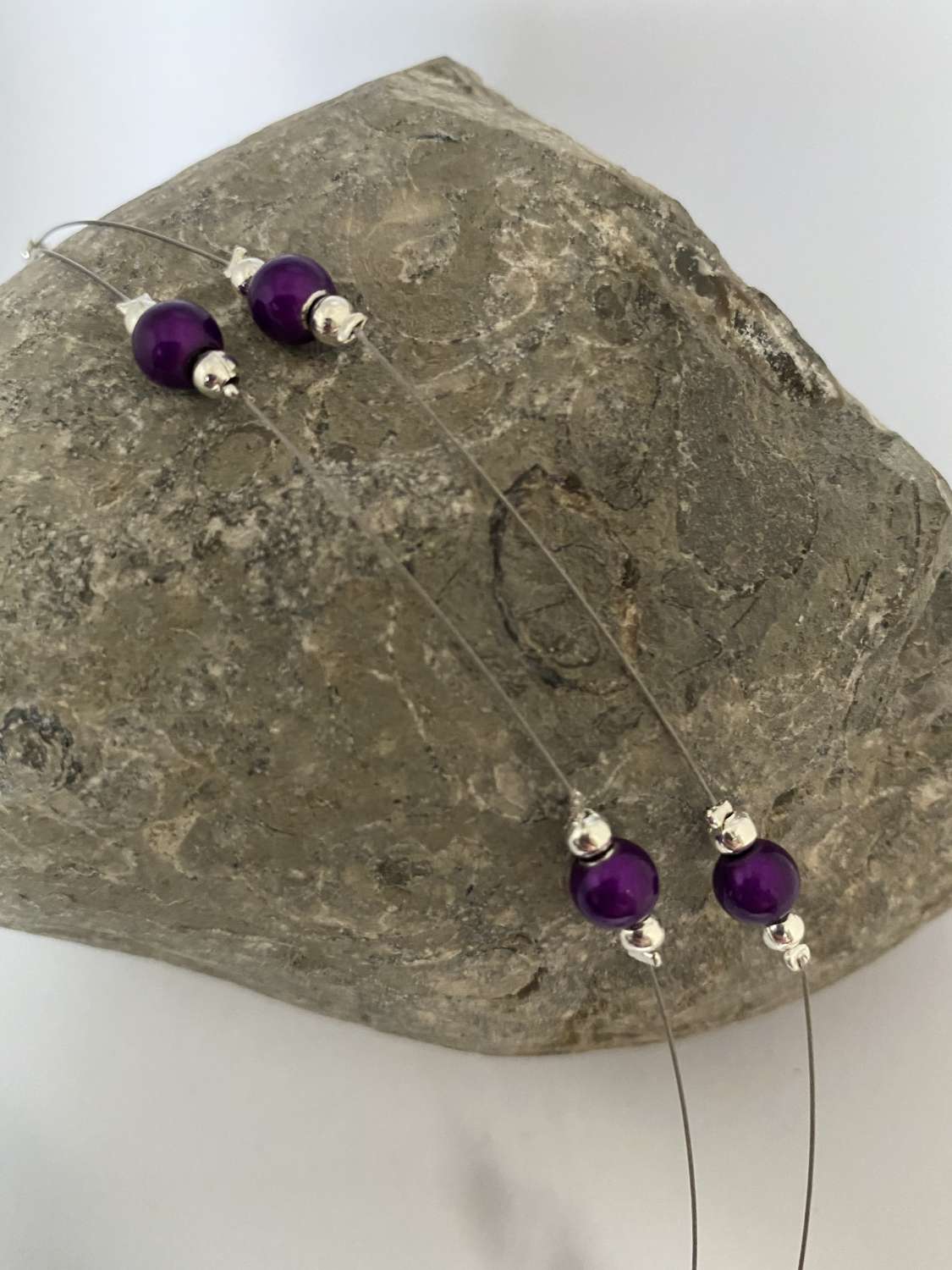 Double Strand Purple Bead Necklace Double Strand Purple Bead Necklace