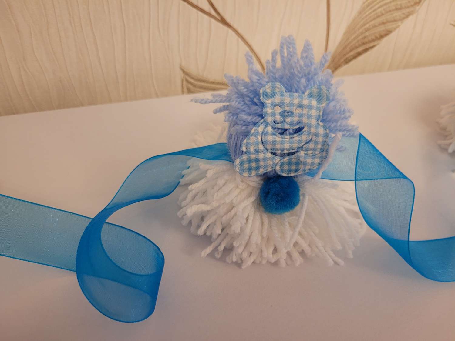 New baby girl pom pom gonks bunting MadeMe