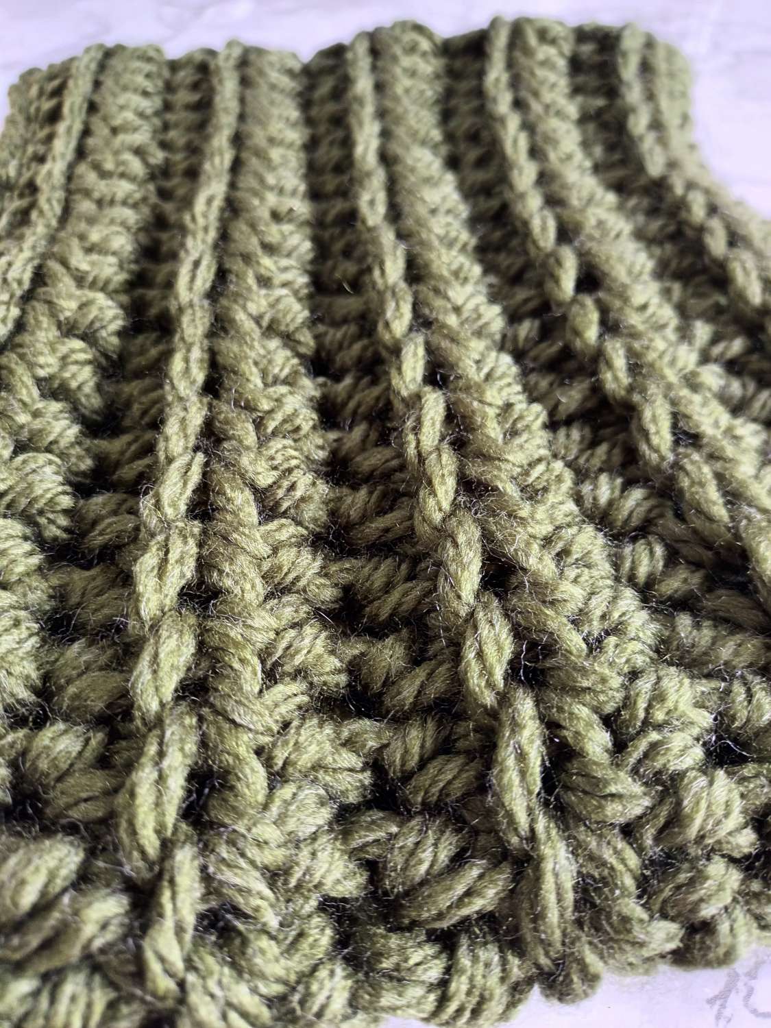 20220824_090918 Chunky Green Cowl, Crochet Neck Warmer 3