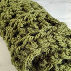 Chunky Green Cowl, Crochet Neck Warmer 4 Chunky Green Cowl, Crochet Neck Warmer 9