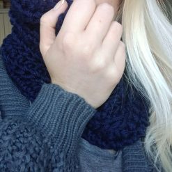 Blue Neck Warmer, Crochet Blue Cowl, Women's Winter Accessories 4 Blue Neck Warmer, Crochet Blue Cowl, Women's Winter Accessories 9