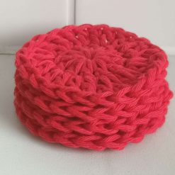 Red reusable cotton face pads 2 Red reusable cotton face pads 2