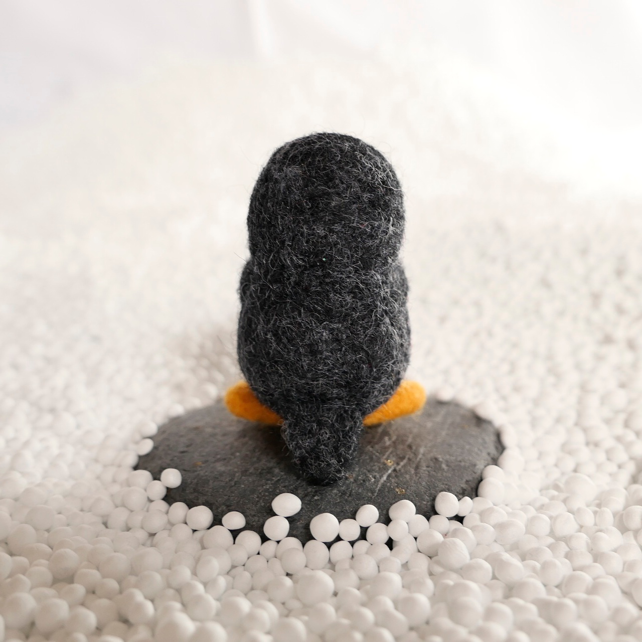 Needle Felted Ornament - Penguinli Christmas Pudding Needle Felted Ornament - Penguinli Christmas Pudding