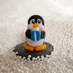 Needle Felted Ornament - Penguinli Christmas Pudding