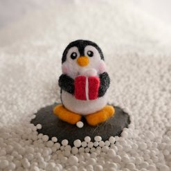 Needle Felted Ornament - Penguinli Christmas Pudding