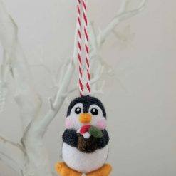 Needle Felted Ornament - Penguinli Christmas Pudding 4 Needle Felted Ornament - Penguinli Christmas Pudding 4