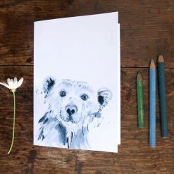 Inky polar bear notebook